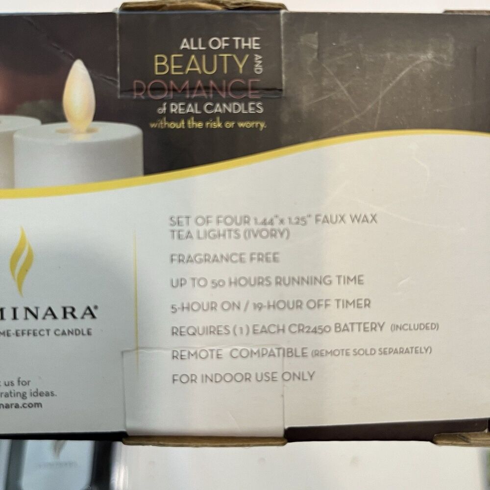 Luminara Flameless Moving Lot 6 Wick LED Battery Tea Light Candles w/Remote - Picture 8 of 11